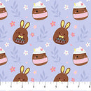 Purple Tossed Springtime Squishmallows Cotton 44"/45" Fabric Per Yard