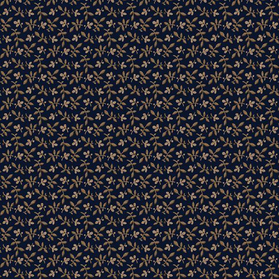 Indigo Neutrals - Tossed Leaves - Navy