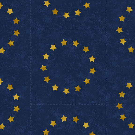 Betsy's Needlework - Circle of Stars - Blue