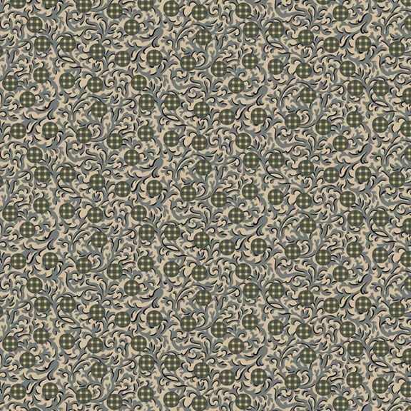 Bluebird Manor - Gingham Dots - Blue