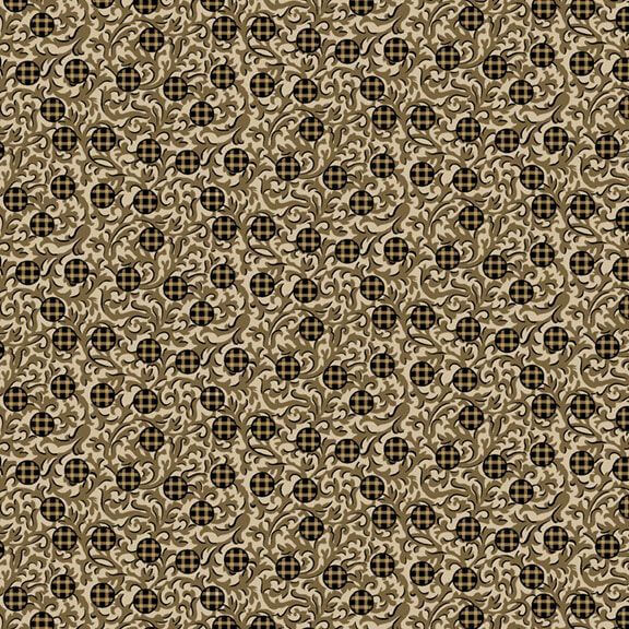 Bluebird Manor - Gingham Dots - Tan
