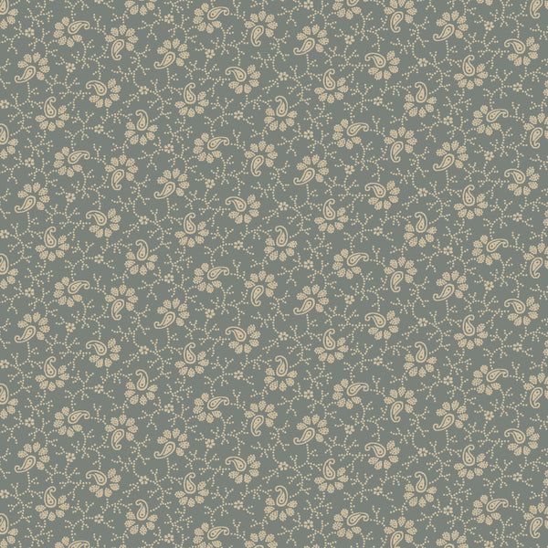 Bluebird Manor - Paisley Flower - Blue