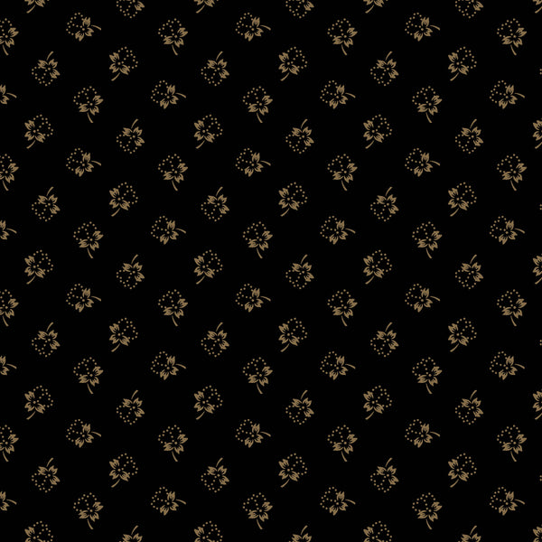 Bluebird Manor - Dotted Floral - Black