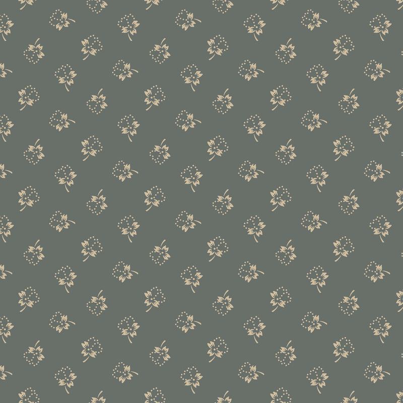 Bluebird Manor - Dotted Floral - Blue