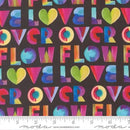 Radiant Midnight Over Flow Text Cotton 44"/45" Fabric Per Yard