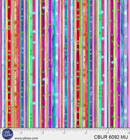 Rainbow Stripes Color Burst Cotton 44"/45" Fabric Per Yard