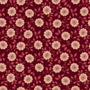 Red Bachelor Buttons Lost Gardens of Heligan Cotton 43"/44" Fabric Per Yard