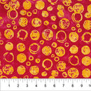 Red Bubble Celebration Cotton 44”/45” Fabric Per Yard