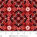 Red Foulard Tiles Scarlet's Treasure 44"/45" Cotton Fabric Per Yard