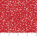Red Petal Drift Pocket Posies Cotton 44"/45" Fabric Per Yard