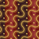 Red Serpentine Stripe Lost Gardens of Heligan Cotton 43"/44" Fabric Per Yard