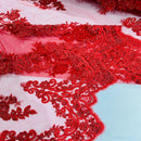 Helena Floral Beaded Lace Fabric
