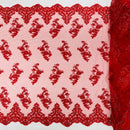 Helena Floral Beaded Lace Fabric