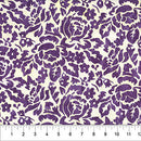 Roses Deep Blue 44"/45" Cotton Fabric Per Yard