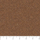 Rust Chevron Haberdashery Flannel Fabric per Yard