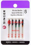 Singer Needles - Machine Microtex 5 Pack