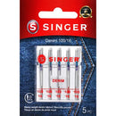 Singer Needles - Machine Denim 100 / 16 5 Pack