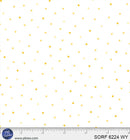 Sorbet Flannel White With Yellow Tonal Dots Cotton 44" / 45" Fabric per yard