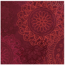 Maroon and Red Operetta Lace Flowers Cotton 108" Wideback Fabric per yard
