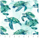 Coral Reef Turtles White Multi