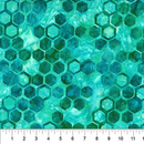 Hexies Teal - Abstraction