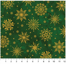 Snowflakes Green Multi O' Christmas Tree Shimmer 28960M-74