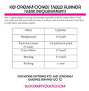 Ice Cream Cone Table Runner Pattern