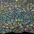 Shattered Glassed Metallic Foil Stretch Velvet Fabric