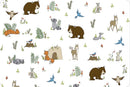 Sweet Melody Designs Woodland Pals Digital Cuddle Snow 58/60" Fabric Per Yard
