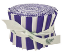 Supreme Solids - 2.5" Roll - Purple & White (20 cuts)