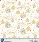 Turnowsky Treasures Branches and Baubles White 44"/45" Cotton Fabric Per Yard