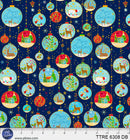 Turnowsky Treasures Bright Blue Baubles Dark Blue 44"/45" Cotton Fabric Per Yard