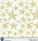 Turnowsky Treasures Starry Allover White 44"/45" Cotton Fabric Per Yard