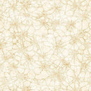 Tan Spiderwebs Witchypoo Cotton 44"/45" Fabric Per Yard