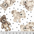 Teddy Digital Cuddle Quartz Fabric per yard