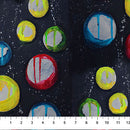 Transcendence Black Painted Color Dots Cotton 44"/45" Fabric Per Yard