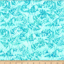 Turquoise Bali Batik Sweet Cicely Cotton 44"/45" Fabric Per Yard