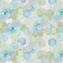 Turquoise Tiny Bubbles Valley View Cotton 43"/44" Fabric Per Yard