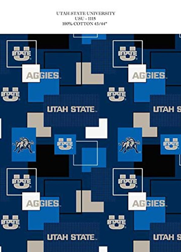 Utah State Aggies - Block Print