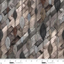 Umber Iron Leaves Out of the Woodwork Cotton 44"/45" Fabric Per Yard