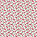 Very Cherry Scarlet Digital Cuddle Fabric per yard