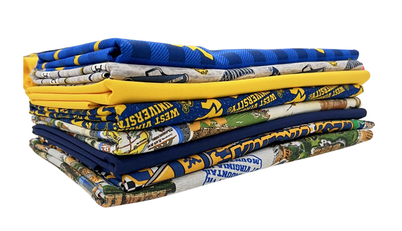 West Virginia Mountaineers - One Yard Bundle - 8 pack