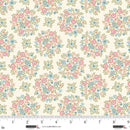 Warm White Floral Bouquet Layla 44"/45" Cotton Fabric per Yard