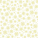 White And Gold Sparklers Cotton 43"/44" Fabric Per Yard