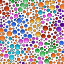 White/Multi Carnivale Dots Cotton 43"/44" Fabric Per Yard