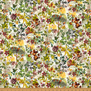 Cream Floral Mousing Around 43"/44" Fabric Per Yard