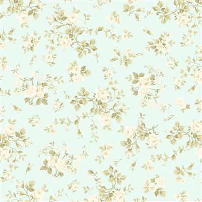 Charlotte - Rose Bunches - Light Turquoise