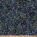 In a Pear Tree Navy Gold 44"/45" Fabric per Yard