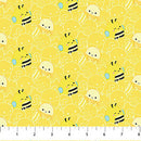 Yellow Bee Squishmallows Cotton 44"/45" Fabric Per Yard