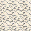 Yippie Ki Yay! Barbed Wire Beige Cotton 44"/45" Fabric Per Yard